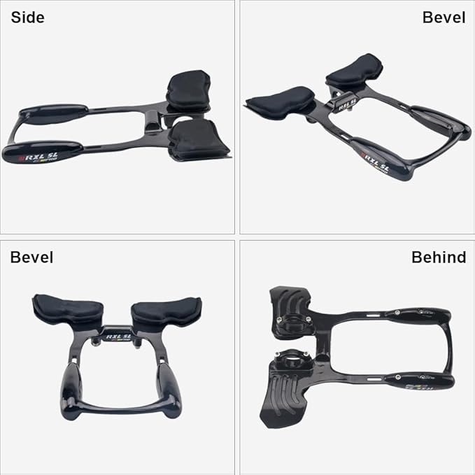 Clip On Aero Bars road bike RXL SL Adjustable TT Rest Handlebar Bicycle Aero Bars TT Handlebar Extender Road Bike Triathlon Aerobar Triathlon Racing Bike Handlebars 255mm 3K glossy