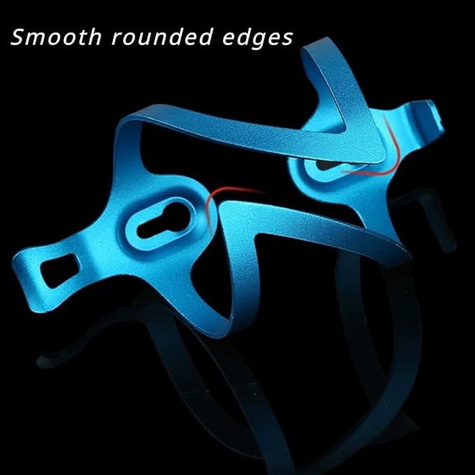 Alloy Aluminum Lightweight Bike Water Bottle Cage Water Bottle Holder for Road Bikes Easy to Install (Black)