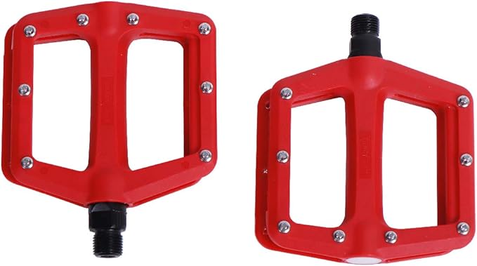 DRBIKE Mountain Bike Pedals MTB Pedals 9/16" Sealed Bearing Lightweight Nylon Bicycle Flat Platform Pedals for MTB BMX Road Bike Kids Bike Replacement Pedal