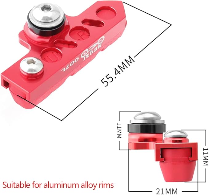 Bicycle C Caliper Extended Brake Pad (Set of 2) Bike Wear-Resistant Replaceable Aluminum Alloy Rim Brake for Road Bike,MTB,Folding Bike