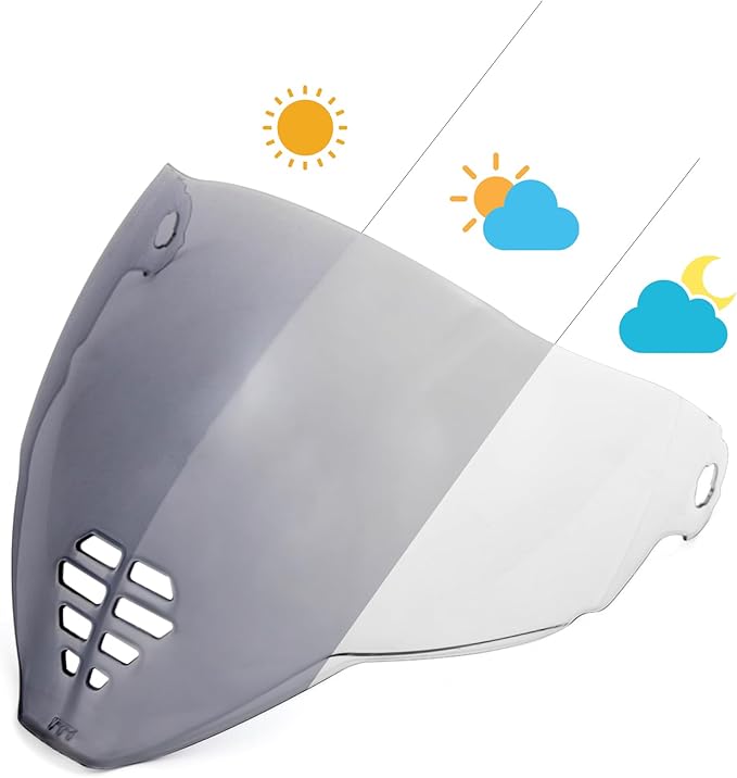 PSLER IC-06 visor- Icon Airflite Face Shield Motorcycle Helmet Visor Accessories Replacement for Icon Airflite IC-06，Photochromic