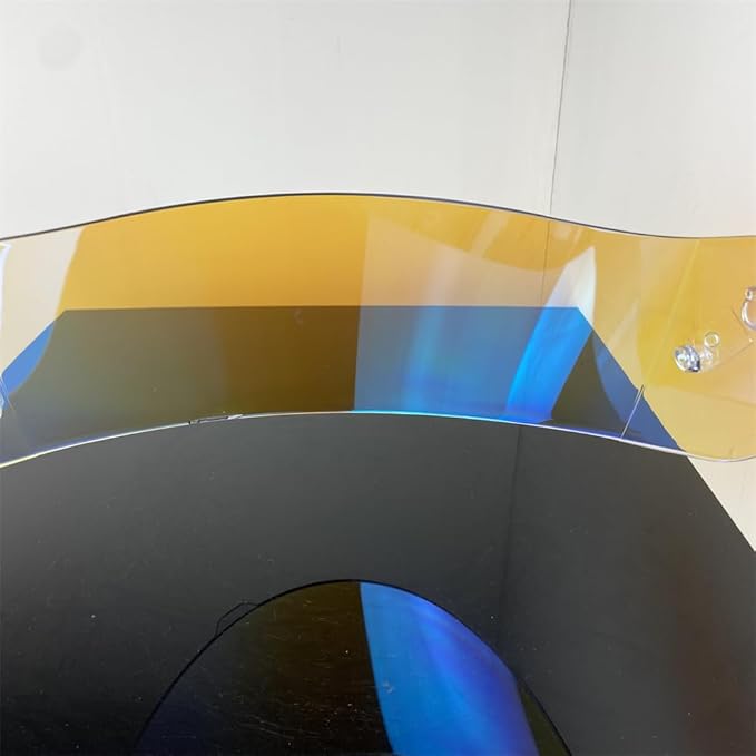 HJ-09 Helmet Visor Replacement,Tinted Motorcycle Helmet Face Shield Sunshield UV Protection for HJC CL-15 CL-17 CL-16 CL-SP AC-12 FS-10 CS-R1 IS-16 CS-R2 (Revo Clear Blue)