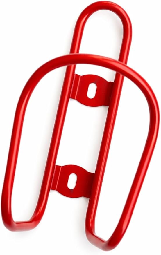LITHE GOODS Titanium Bike Water Bottle Cage with Ti Screws Included. (Red Ceramic)