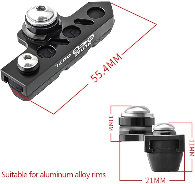 Bicycle C Caliper Extended Brake Pad (Set of 2) Bike Wear-Resistant Replaceable Aluminum Alloy Rim Brake for Road Bike,MTB,Folding Bike