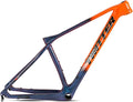 Carbon Fibre Mountain Bike Frame 27.5/29er 15/17/19in XC Cyclocross Disc Brake Bikes Frame 135mm QR Shifter Brake Internal Routing Press-in BB92*41mm(Orange,29 * 15")