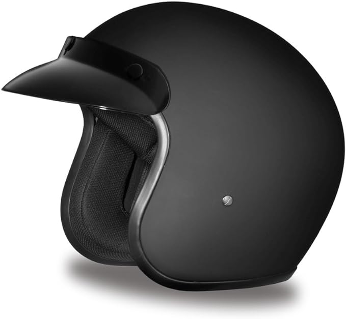 Daytona Helmets Retro 3/4 Open Face Motorcycle Helmet - Vintage Style, DOT Approved Helmet for Men & Women, Lightweight, Adjustable Fit, Removable Visor - Bike, Moped, Chopper, Scooter Helmet