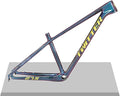 Carbon Mountain Bike Frame 27.5er 29er Bike Frame XC AM Hardtail Bike Frame 15''/17''/19'' Disc Brake QR 135mm Internal Routing(Yellow,29 * 15'')