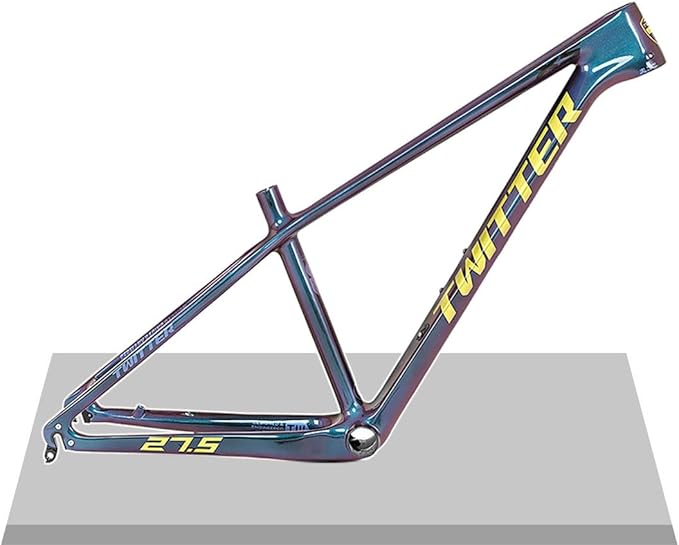 Carbon Mountain Bike Frame 27.5er 29er Bike Frame XC AM Hardtail Bike Frame 15''/17''/19'' Disc Brake QR 135mm Internal Routing(Yellow,29 * 15'')