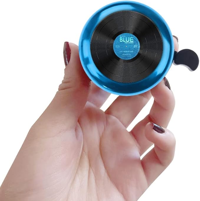WIRESTER Blue Aluminum Round Bike Bell, Classic Ring Bicycle Bell, Bike Accessories Bell Ring for Adults Kids Girls Boys