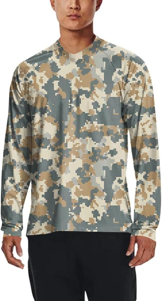 Men's MTB Shirt Long Sleeve Off-Road Motocross Cycling Jersey Mountain Bike Shirts Quick-Dry Moisture Wicking