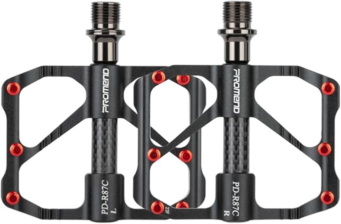 Aluminum Alloy & Carbon Fiber MTB Pedals - 9/16" Sealed 3-Bearing System | Lightweight Non-Slip Platform for Road, Mountain & BMX Bikes