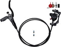 FukkeR Bicycles Mechanical Left Rear Disc Brakes Kit 1250mm Mountain Bikes Aluminum Alloy Hydraulic Disc Brake Set with is/PM Adapter Fit Mountain Bikes XC Trail Fat Bikes