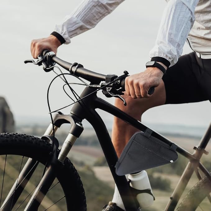 Oxford Quick Release Triangle Bike Tool Bag Waterproofs Cycling Frame Bag for Top Tube and Front Saddle Storage Ideal for Road, Mountain, and Commuter Bikes