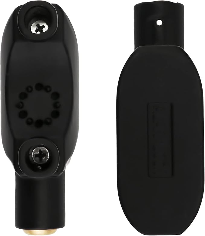 QWORK Alarm Lock, 110 dB Anti-Theft Security Padlock, 2 Pack Door Motorcycle Bicycle Padlock, Universal Security Siren Alarm Lock with 3 Keys (Black)