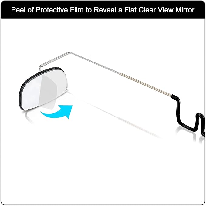 Accmor 2pcs Bike Eyeglass Mirror, 360 Degree Adjustable Bicycle Cycling Rear View Wide Angle Mirror, Riding Accessories