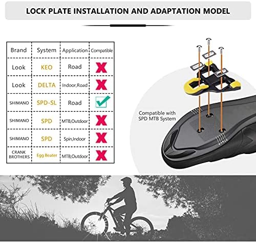 KOOTU KEO Bike Pedals 9/16" Universal Road Bike Pedals Bicycle Platform Pedals Clipless Pedals Suitable for Road Bike Spin Bike MTB Indoor Bike