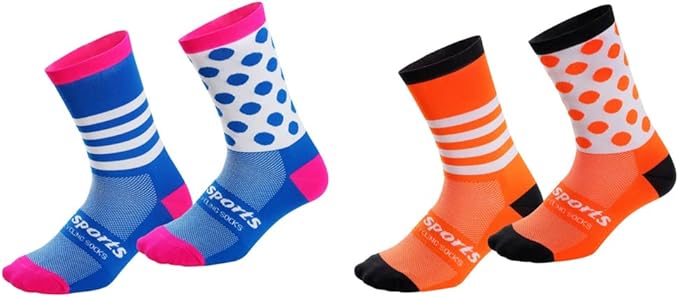 Cycling Socks Pro Mens Womens Riding Socks Bicycle Bike Sport Ankle Athletic Socks XC MTB BMX Black Pink Blue Green Orange