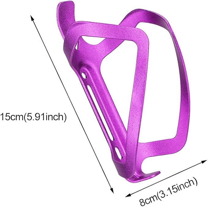 Bike Water Bottle Holder Universal Bicycle Bottle Cage with Screws,Durable, Lightweight,Great for Road and Mountain Bikes(Purple)