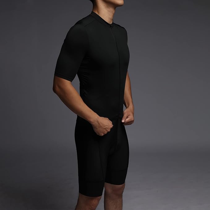 Men's Cycling Jersey Zipper Pocket Short Sleeve Lightweight Aero Race Fit Bike Jersey, UPF 50+ Biking Cycling Shirt