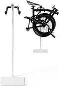 Rcool Carbon Steel Bike Stand,Designed specifically for Folding Bicycles,Home Garage Parking Rack,Stable Anti-Slip,Durable Install,Frame Protection,Space-Saving，White