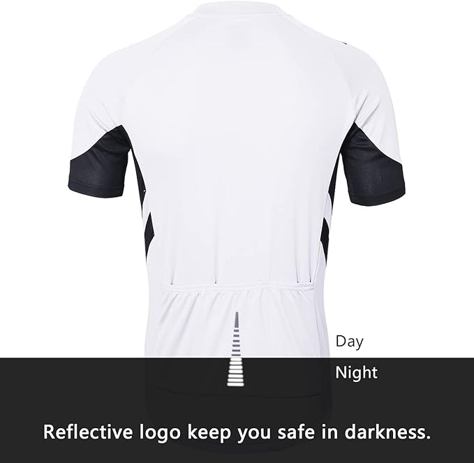 ARSUXEO Men's Short Sleeves Cycling Jersey Bicycle Biking Bike Shirt 636