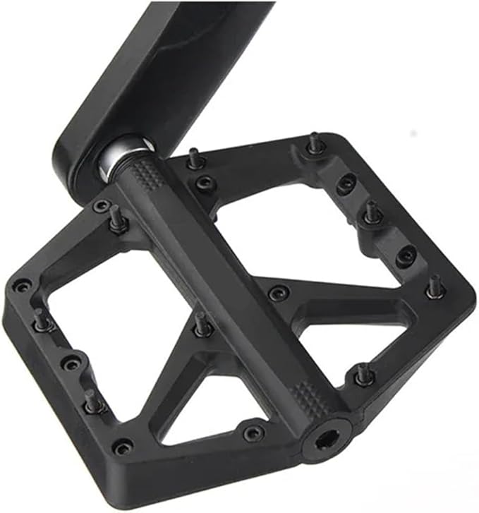 Bicycle Pedals Nylon Footrest Flat Mountain Bike Paddle Grip Pedalen Bearings Footboards Cycling Foot Hold(Bianchi-green)