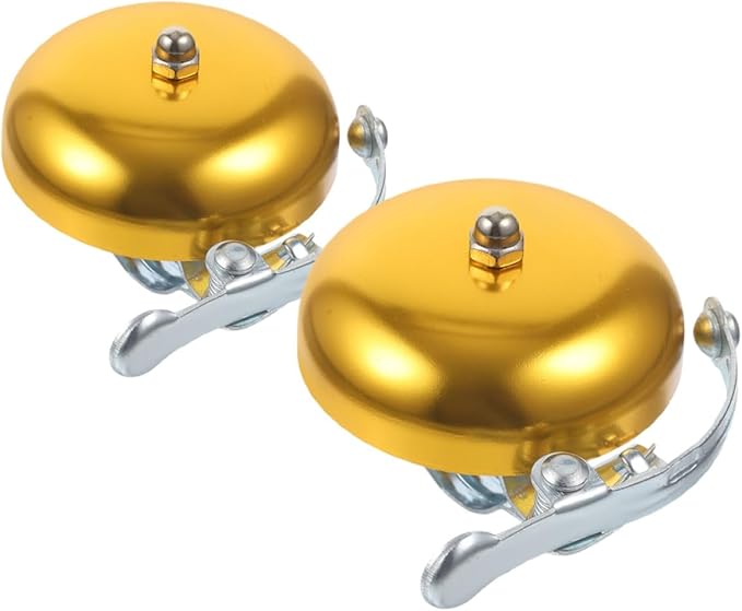 SUPVOX 2pcs Vintage Bike Bell for Adults, Aluminum Alloy Mountain Bicycle Bell with Loud Sound, Cycling Safety Accessory for Road, Scooter, and Outdoor Riding