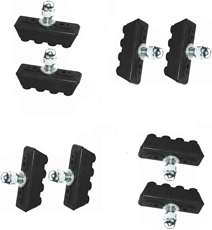 4 Pairs (8 Pieces) Bike Brake Pads,Rubber V-Brake Pads for Mountain & Road Bicycles, Quiet & Non-Skid Cycling Accessories for Enhanced Safety,40mm,Black