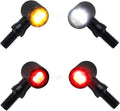 NTHREEAUTO Universal Motorcycle Turn Signals, Front Rear LED Turn Signal Lights Mini Blinkers Brake Tail Light Kit Compatible with Harley Davidson Honda Suzuki Triumph Yamaha - 4 PCS