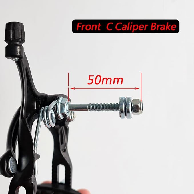 1 Pair 61-79mm Long Front & Rear C Caliper, Road Bike Brake Calipers for Fixed Gear Bikes Road Bikes Bike Accessories-Black