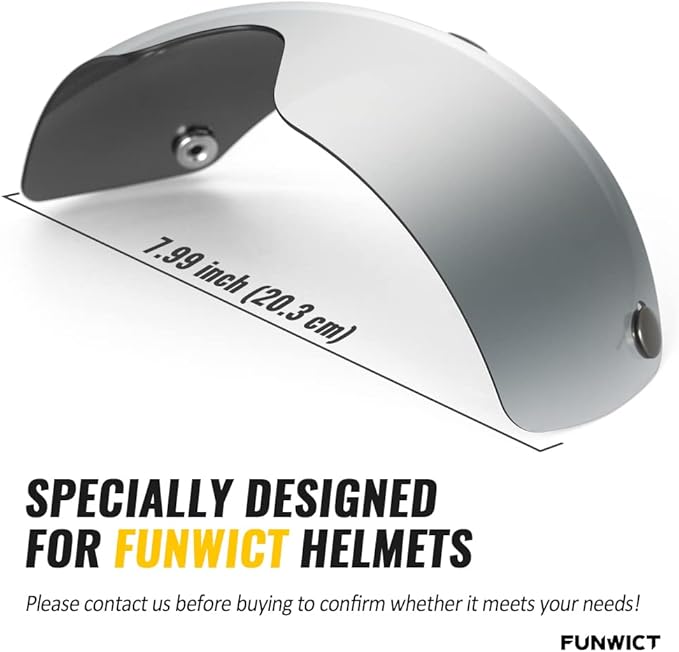 Magnetic Bike Helmet Goggles, Removable/Detachable Sun Visors Shield for Cycling Bicycle Helmet FW001