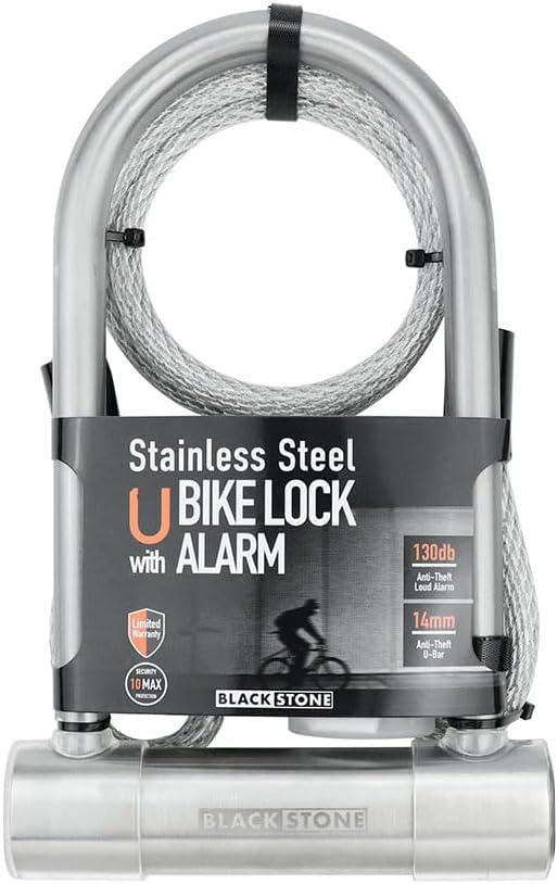 Crystal Vision Anti Theft Loud 130db Alarm Heavy Duty Bike Lock Weather Proof Multi Purpose