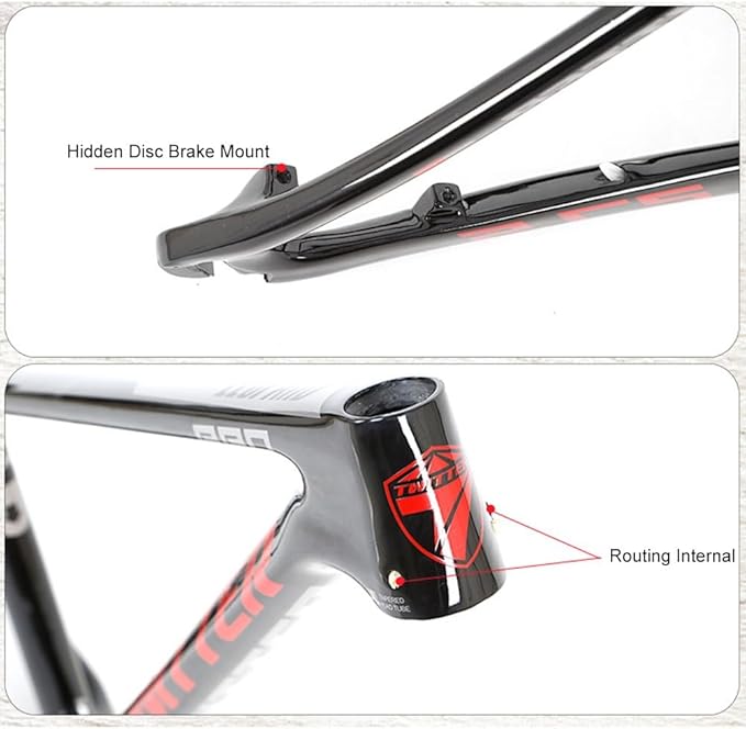 TUJISEK 27.5 29er Mountain Bikes Frame Carbon Fiber 15''/17''/19'' Mountain Bikes Frame QR 135mm Disc Brake XC Frame Internal Routing