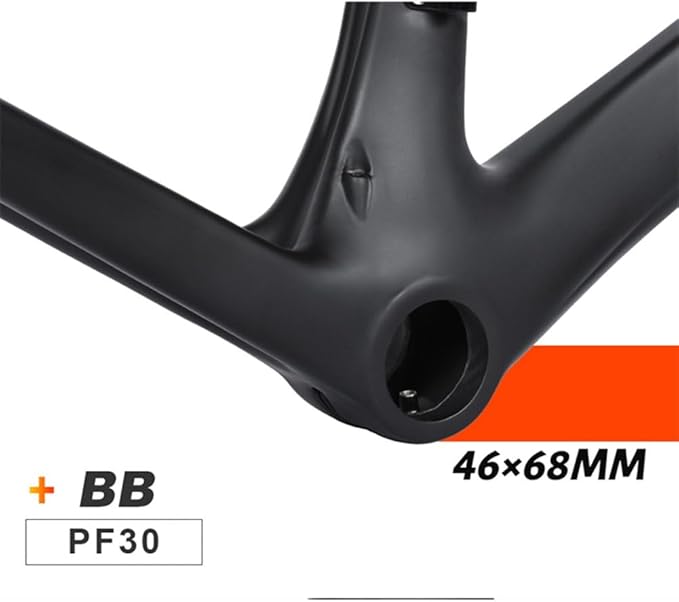 TUJISEK Carbon Fiber 700C Road Bikes Frame 49/52/54/56/58CM Frameset with Fork + Seatposts + Headset Disc Brake QR 130 * 9MM Routing Internal Windbreaker