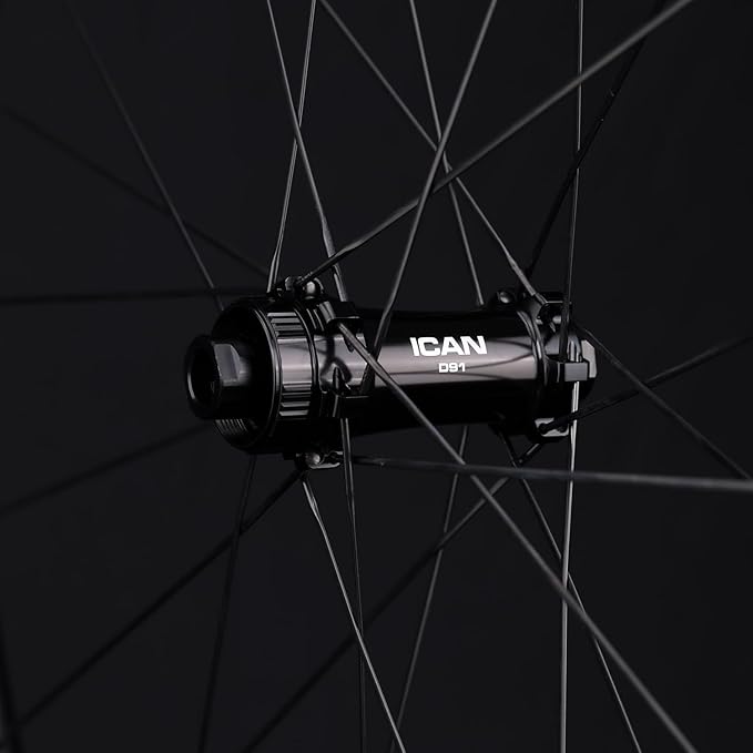 ICAN 700C G24SL-1297g/G25SL-1352g Carbon Gravel Bike Wheelset Disc Brake 40mm Depth/50mm Depth-25mm Inner Width