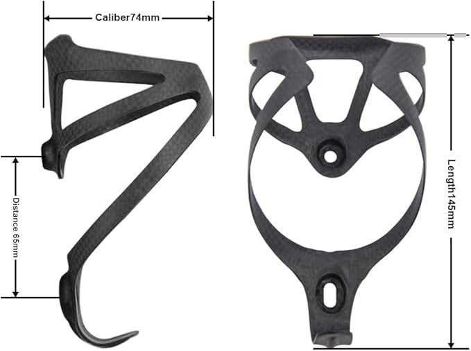 Full Carbon Fiber Ultra-Light Bike Drink Water Bottle Cage Holder Brackets for Road Bicycle Light Drink Water Bottle Cage Holder Black 3K Matte