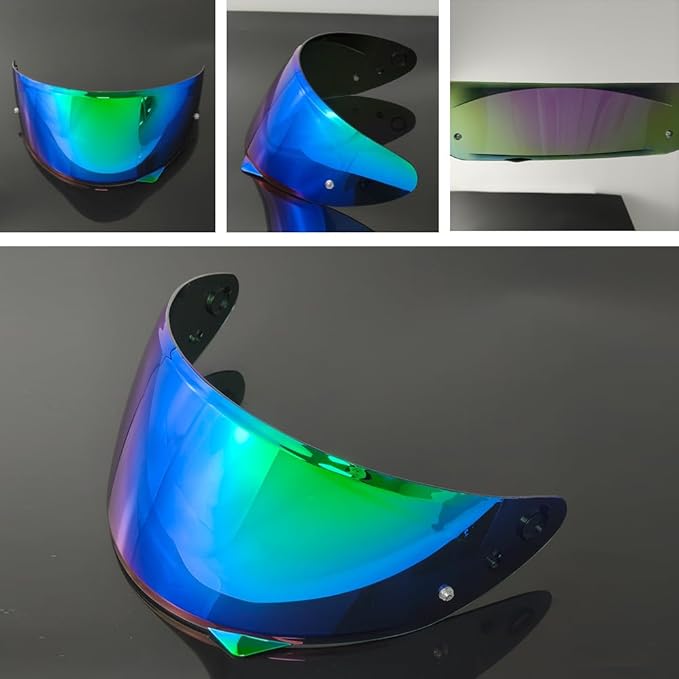 HJ-34P Helmet Visor Replacement for HJC C10.Motorcycle Helmet Shield UV Protection Compatible with HJC C10 (Revo Deep Green)