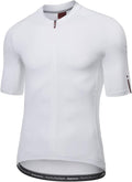 Santic Men's Cycling Jersey Short Sleeve Tops Pro Road Bike Shirt Full Zipper UPF 50+ MTB Jersey with Pockets