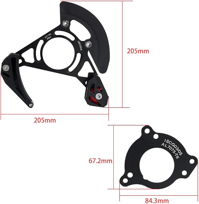 BESNIN Chain Guide ISCG-05 Mountain Bike Chain Guide Bike MTB Chain Guide for 1x System Black or Purple