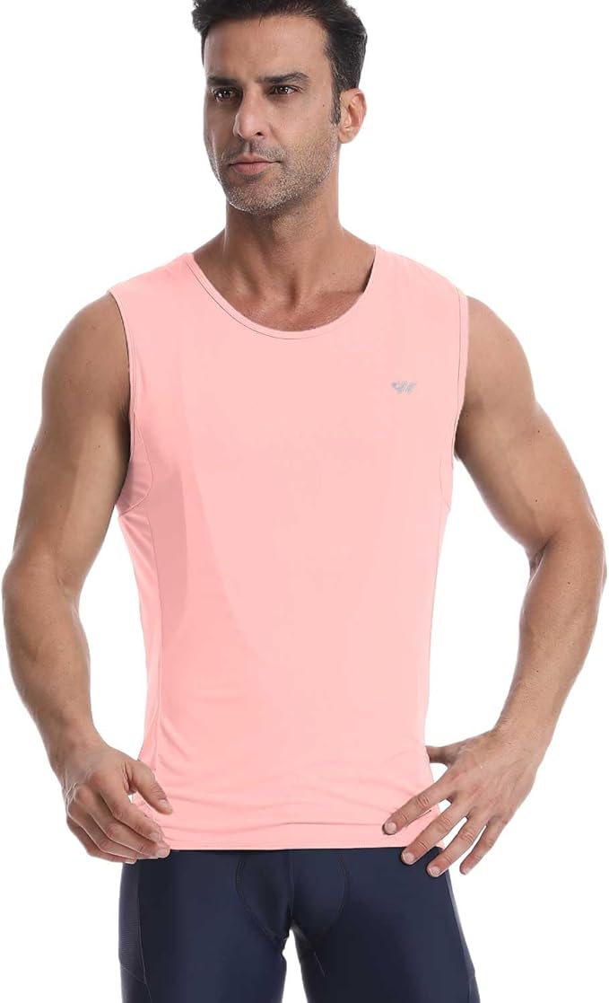 Lo.gas Sleeveless Cycling Jersey Men, Biking Base Layer Breathable and Lightweight with Back Pocket Sports Vest