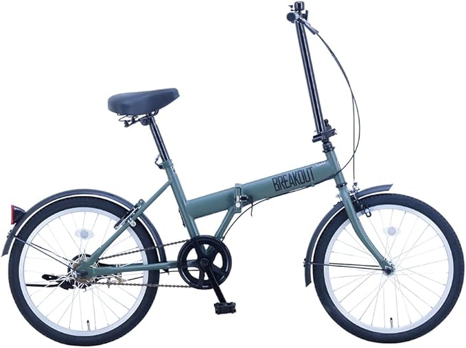 Sakai Cycle Breakout Folding Single Type Bicycle Adult Folding Key 20" BROF20 Flat Olive