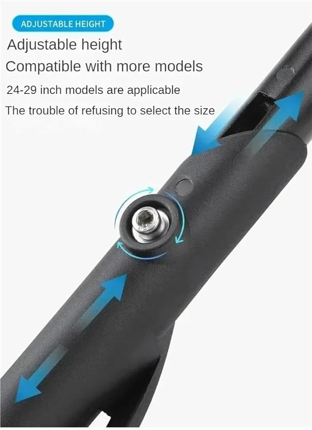 Adjustable Bike Kickstand Aluminum Alloy Side Stand for MTB Folding Electric Bike Snow Vehicles 24-29 Inch Universal Fit