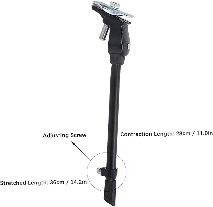 Bike Kickstand, Adjustable Aluminum Alloy Center Mount Bicycle Kickstands for 24‑27 Inch Road Mountain Bikes