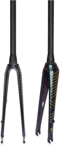 700C Full Carbon Fibre Road Bike Rigid Fork Flat Disc/C Brake Front Fork 1-1/2 Threadless Tube Gravel Road Bikes Quick Release Fork
