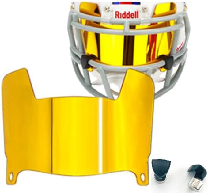 Mini Football Helmet Visor Clear with Clips Universal Fit for Collectors and Display