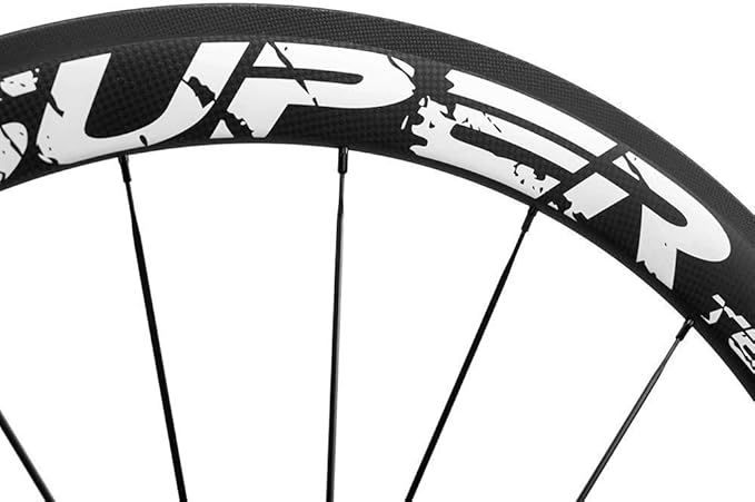 Superteam 50mm Clincher Wheelset 700c 23mm Width Cycling Racing Road Carbon Wheel Decal