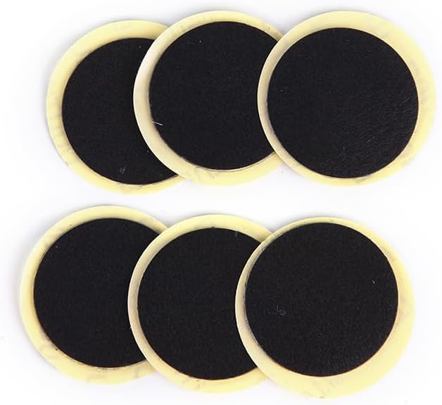 24Pcs Black Bike Tire Patch Kit,Glueless Bike Repair Patch, Round Bicycle Tube Patches, Bike Inner Tube Repair Kit, Bike Patch Kit for Road and Mountain Bikes Tire Repair Kits, Cycling