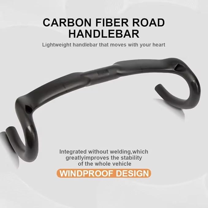 Alfa Pasca Aero Handlebars for Road Bike Carbon Racing Bicycle Handlebars Drop Bars Lightweight 31.8 UD Glossy/Matte 400/420/440mm