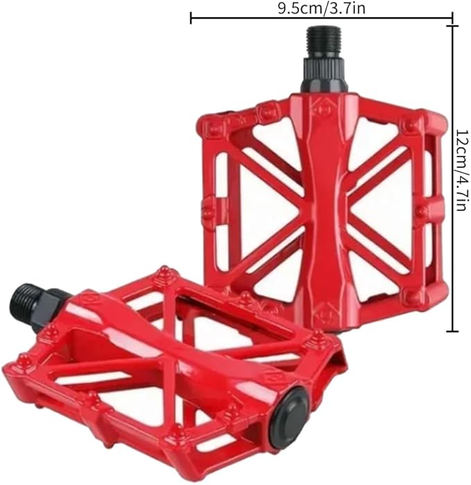 Mountain Bike Pedals Aluminum Alloy Stable Hollow Design Light Weight High Strength Wide Road Bike Pedal Set