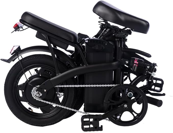 14-inch Folding Electric Bicycle, 330 Pound Load-bearing Capacity, 20 Mph, 18-28mile Range, 48V Lithium Battery, Front Headlight & Disc Brake, Alloy Steel Frame, City Commuting, Sturdy Structure,